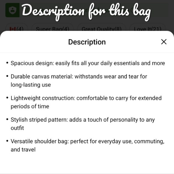 Women crossbody and handles bag. Large capacity. Preloved like new - Picture 9 of 9